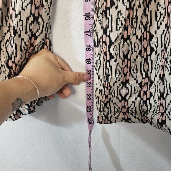 BRANDY MELVILLE Black Beige Palazzo Wide Leg Pant One Size Pink - Picture 4 of 7